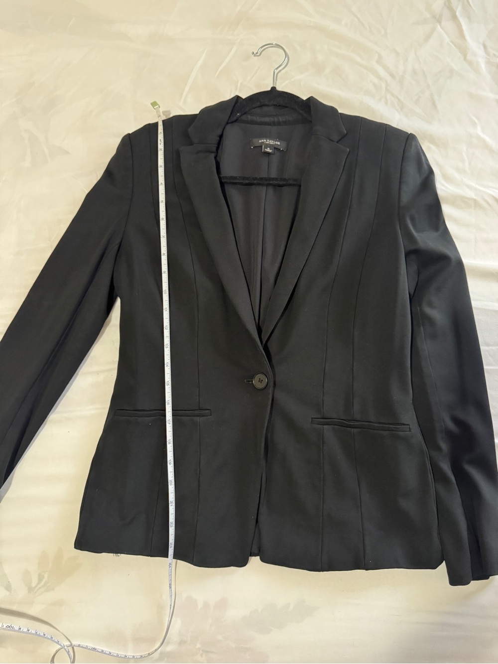 Ann Taylor Black Single-Button Tailored Blazer - Picture 11 of 12